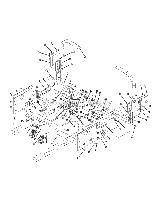 Control Assembly Diagram and Parts List for M54-KH (53BH8CT4050) (2011 & After) Cub Cadet Sprayer